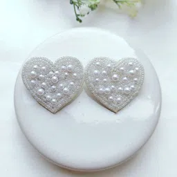 Crunchy Fashion Beaded Heart Shaped Stud Earrings-picture-35