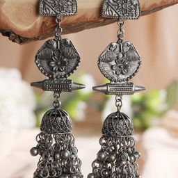 Jazz and Sizzle Dome Shaped Jhumkas Earrings-40