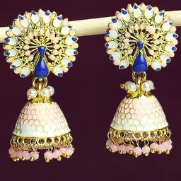OOMPH Peacock Shaped Jhumkas-38