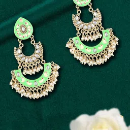 Anouk 24CT Gold-Plate Stone-Studded Classic Chandbalis-image-45