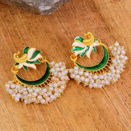 Crunchy Fashion Women Gold-Plated Classic Chandbalis Earrings-picture-35