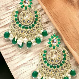 Anouk Gold Toned Kundan Circular Chandbalis-80