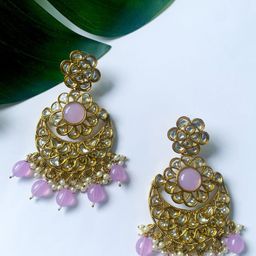 I Jewels Gold Plated Contemporary Chandbalis-image-15