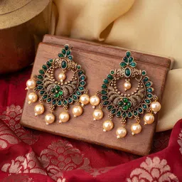 TEEJH Gold-Plated Crescent Shaped Chandbalis-80