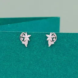 SANGEETA BOOCHRA Sterling Silver Cubic Zirconia Stone Studded Studs Earrings-23