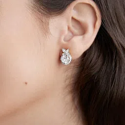 AIKA BY MINUTIAE Silver-Plated Floral Studs Earrings-6