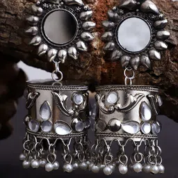 VENI Silver-Plated Contemporary Drop Earrings-image-9