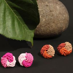 SOHI Set Of 2 Contemporary Stud Earrings-image-45