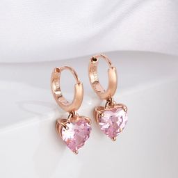 Zavya 925 Pure Sterling Silver Rose Gold-Plated Cubic Zirconia Contemporary Studs-image-85