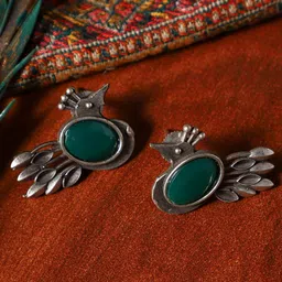 VENI 92.5 Silver-Plated Contemporary Studs Earrings-image-9