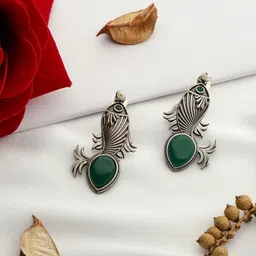 VENI 92.5 Silver-Plated Brass Contemporary Drop Earrings-image-52