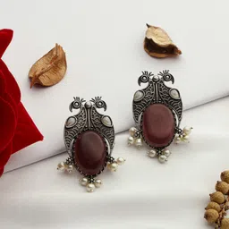 VENI 92.5 Silver Plated Contemporary Studs-19