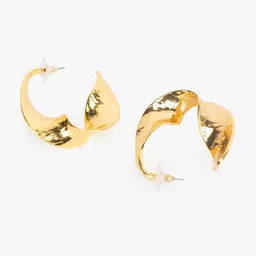 Kazo Gold-Plated Twisted Hoop Earrings-34