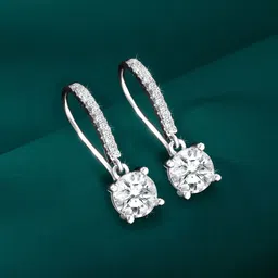 Peora Silver Plated Cubic Zirconia Studs Earrings-image-86