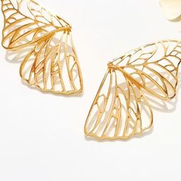SALVE Metal Butterfly Contemporary Drop Earrings-image-35