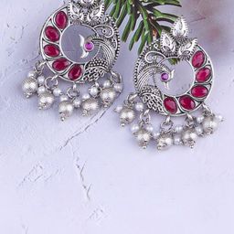 GRIIHAM Silver-Plated Stainless Steel Contemporary Studs Earrings-image-24