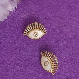 DressBerry Gold Plated Contemporary Stud Earrings-image-45