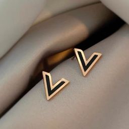 MYKI Rose Gold-Plated Contemporary Stainless Steel Studs Earrings-image-28