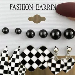 The Pari Set Of 6 Gold Plated Studs Earrings-77