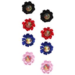 YouBella Set Of 4 Stone Studded Floral Studs Earrings-16