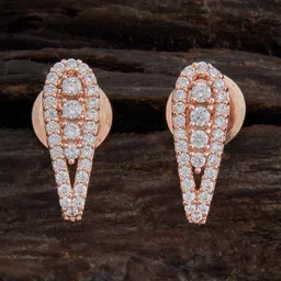 Kushal's Fashion Jewellery Rose Gold-Plated Contemporary Studs Earrings-27