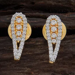 Kushal's Fashion Jewellery Gold-Plated Cubic Zirconia Contemporary Studs Earrings-24