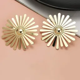 Fashion Frill Gold-Plated Contemporary Studs Earrings-51