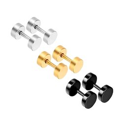 KARISHMA KREATIONS Set Of 3 Stainless Steel Gold Plated Studs Earrings-image-76