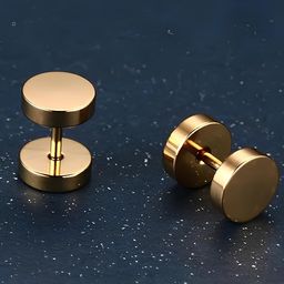 KARISHMA KREATIONS Stainless Steel Gold Plated Studs Earrings-image-95