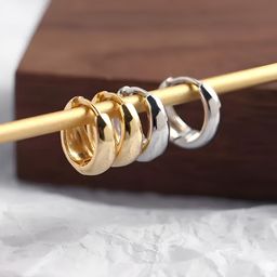 KARISHMA KREATIONS Set Of 2 Gold-Plated & Silver-Plated Circular Hoop Earrings-18