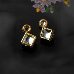 DUGRISTYLE Drop Earring With Kundan Contemporary Studs Earrings-30
