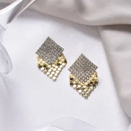 JOKER & WITCH Gold Contemporary Studs Earrings-47