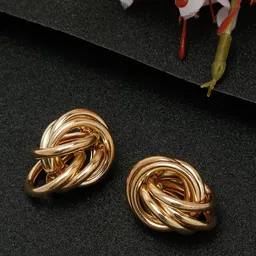 DressBerry Gold Plated Contemporary Studs Earrings-37