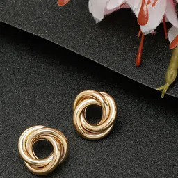 DressBerry Gold-Plated Contemporary Studs Earrings-45