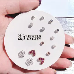 Jewels Galaxy Contemporary Studs Earrings-1