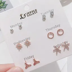 Jewels Galaxy Contemporary Studs Earrings-image-34