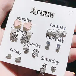 Jewels Galaxy Contemporary Studs Earrings-31