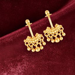 Vighnaharta Set of 2 Gold-Plated Contemporary Bugadi & Jhumkas-2