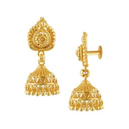Vighnaharta Set Of 2 Gold-Plated Dome Shaped Jhumkas-28