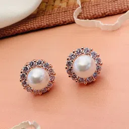 ABDESIGNS Rose Gold-Plated Classic Studs Earrings-19