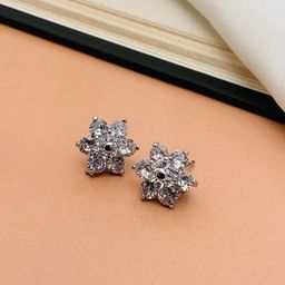 ABDESIGNS Silver-Plated American Diamond-Studded Classic Studs Earrings-47