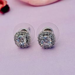 ABDESIGNS Silver-Plated Geometric Studs Earrings-30