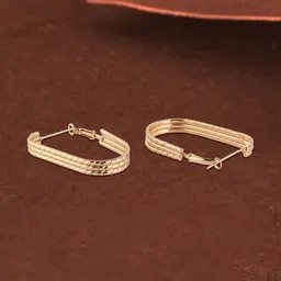 Adwitiya Collection Gold Plated Hoop Earrings-60