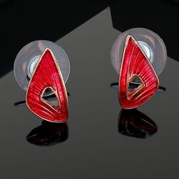 Estele Rose Gold-Plated Classic Studs Earrings-11