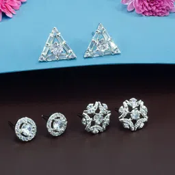 PRIVIU Geometric Studs Earrings-9