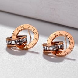 EL REGALO Rose Gold-Plated Circular Drop Earrings-image-77