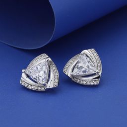 Carlton London Triangular Studs Earrings-33