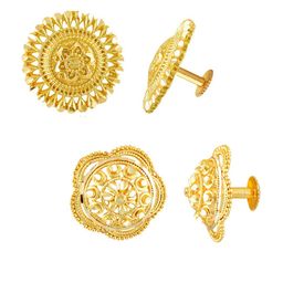 MEENAZ Set of 2 Gold-Plated Classic Studs Earrings-image-84