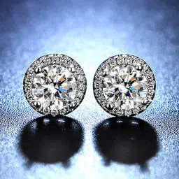 Jewels Galaxy Silver-Plated Circular Studs Earrings-25