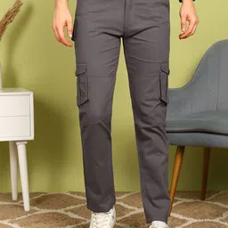FUBAR Men Slim Fit Cargos Trousers-image-114